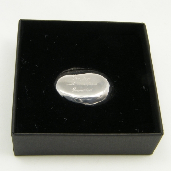 Commemorative silver pebble